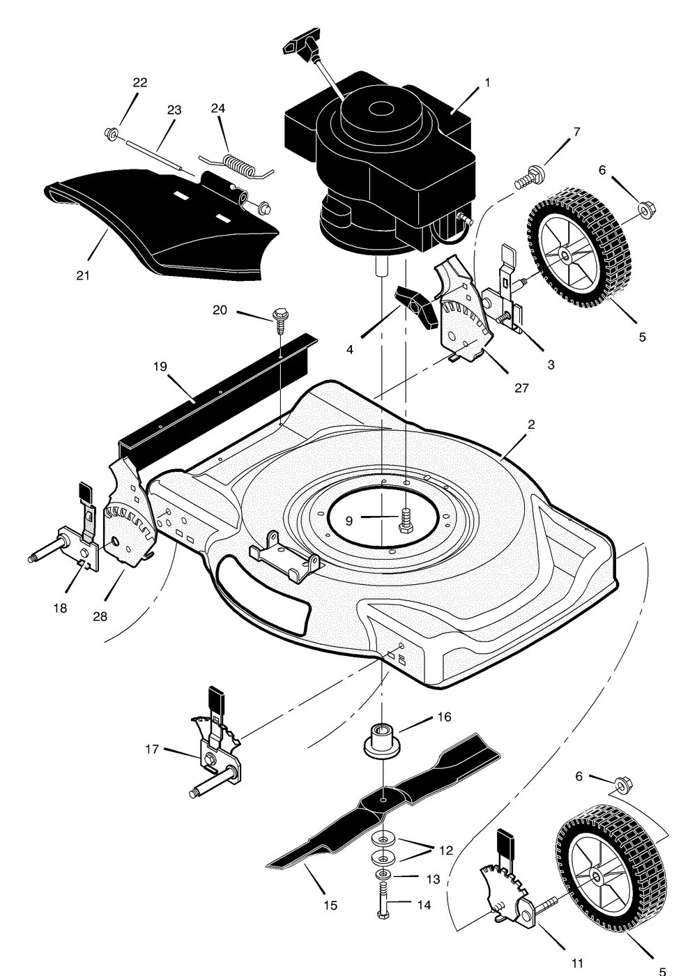 Housing Assembly Diagram and Parts List for 221010X99A 2004 Briggs and Stratton Lawn Mower